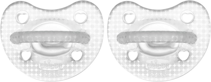 Chicco Physioforma Crystal Soft Silicone Soother 2-6m (2 pcs), Transparent - Image 1